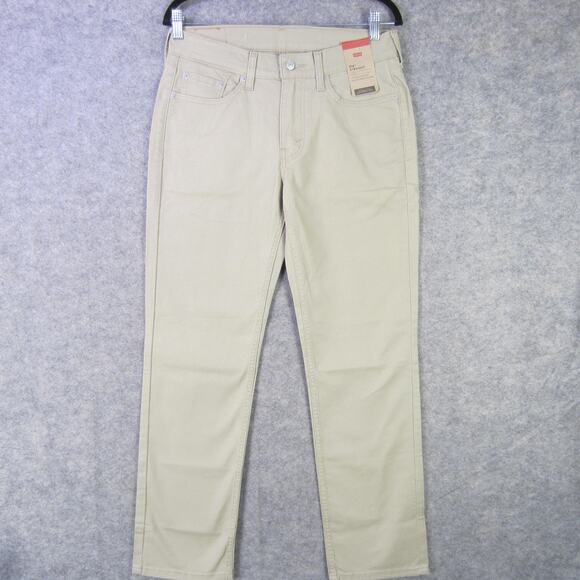Levis 514 Mens Jeans 30x30 Khaki Straight Fit Stretch Classic 5-Pocket Pants - Picture 1 of 9